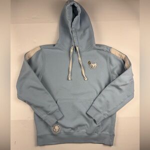 GOAT USA Sky Blue Hoodie with Embroidered Goats size medium